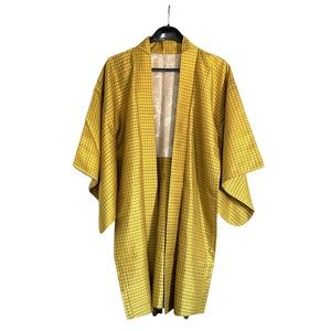 Vintage Unisex Japanese Haori Jacket in Gingham